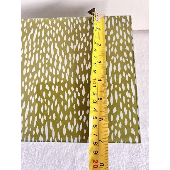 High Gloss Lucite Acrylic Green White Accessory Box Watercolor Spotted 9.75"L - Picture 13 of 16